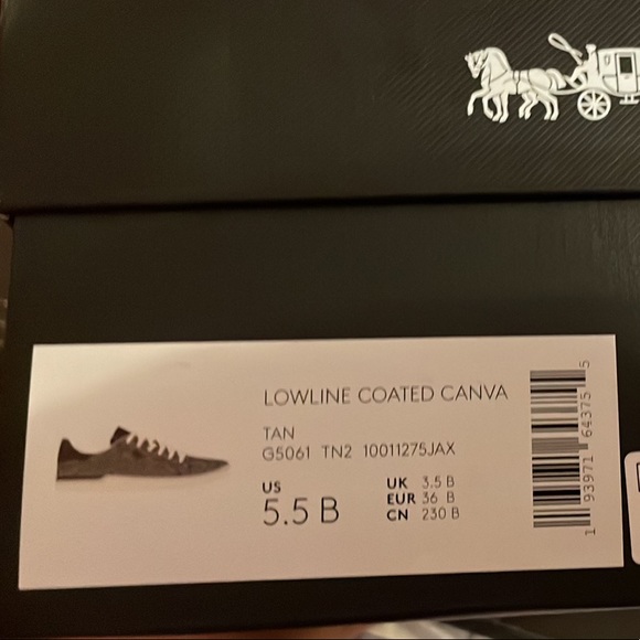BRAND NEW Coach low line coated canva tan sneakers - Picture 5 of 6